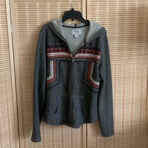 Vintage Lucky Brand sweatshirt jacket With Hood Size XL